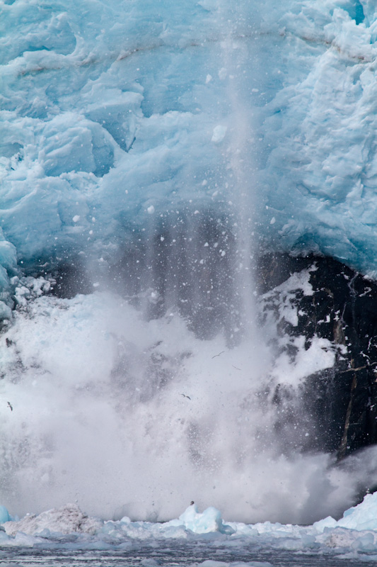 Aialik Glacier Calving Into Ocean